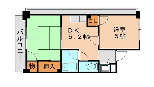 千代県庁口駅 徒歩4分 13階の物件間取画像